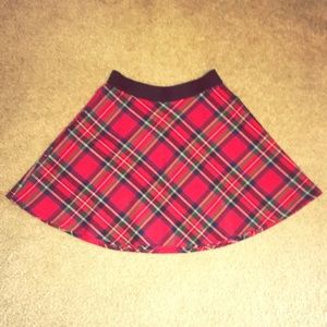 Hi-Waisted Plaid Mini Skirt